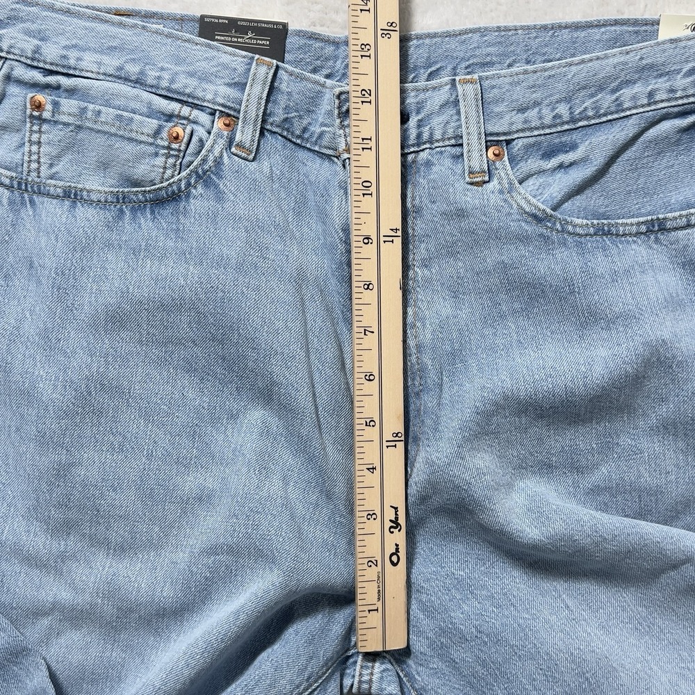 Levis 568 Loose Straight Jeans Mens Sz 34x32 Blue Denim Linen Cotton Blend - Picture 16 of 16